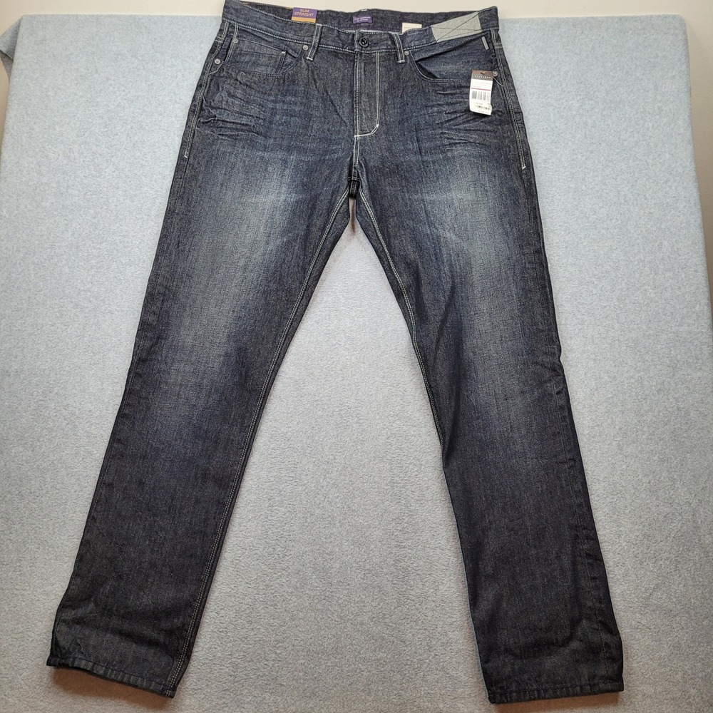 Sean John Jeans Mens 38 Marcy Indigo Slim Straight Clayton Dark Wash Denim NWT‎